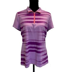 Nike golf tour performance dri-fit purple abstract short sleeve polo shirt Sz L